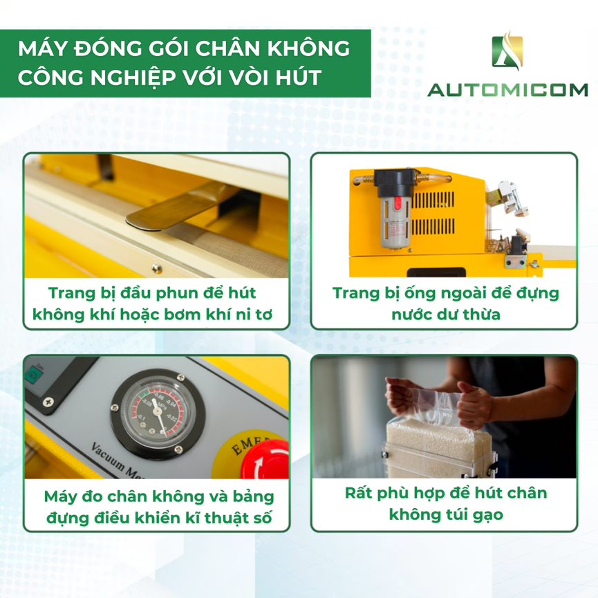 Máy hút chân không công nghiệp để bàn Automicom